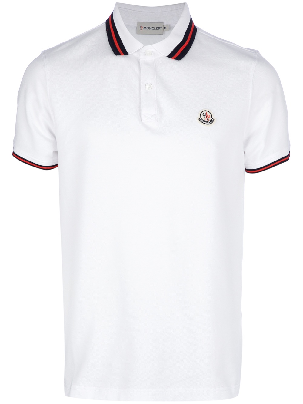 Lyst - Moncler Classic Polo Shirt in White for Men