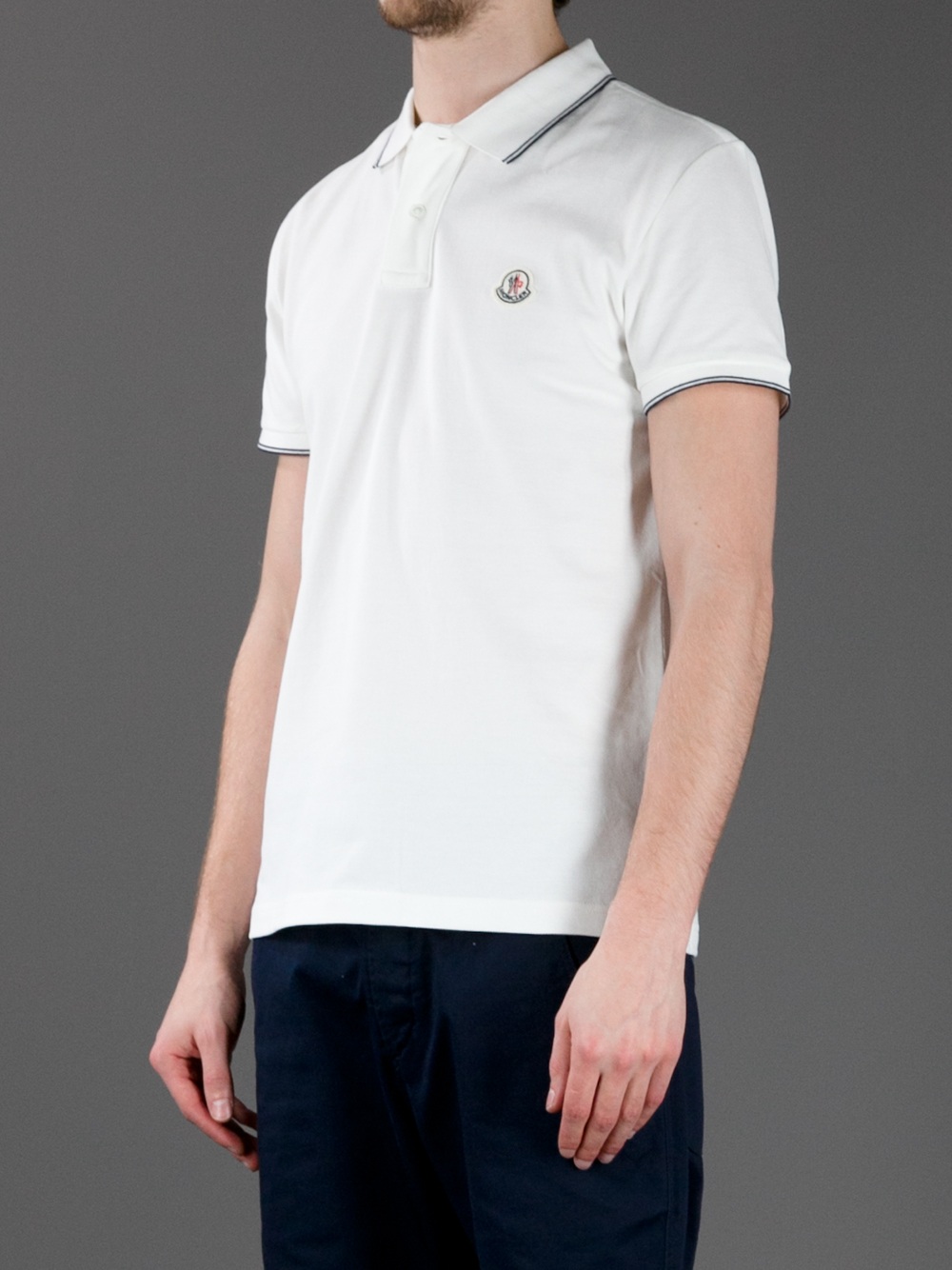 white moncler polo