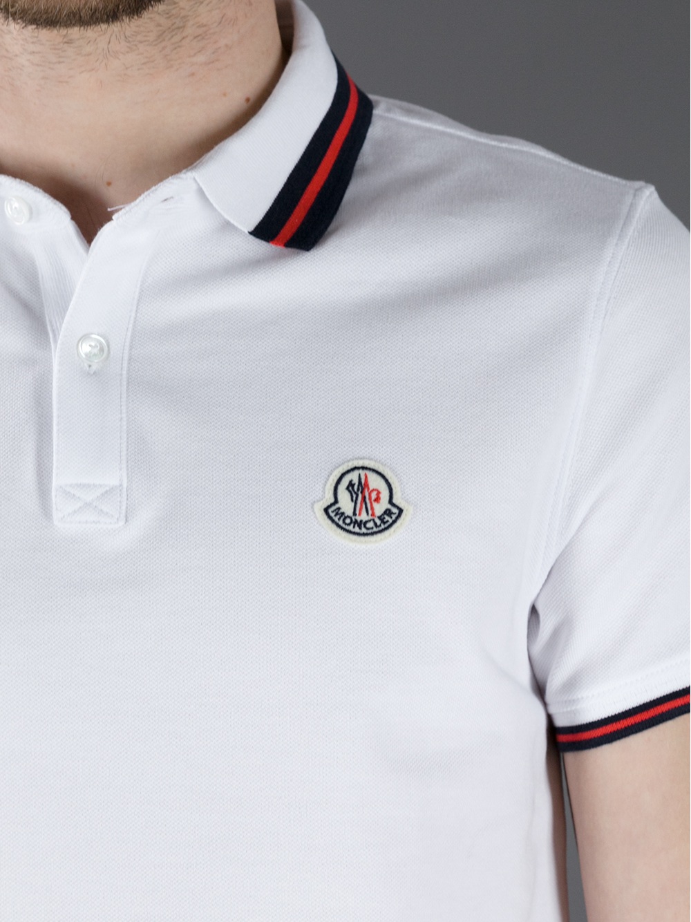 Moncler Classic Polo Shirt in White for 