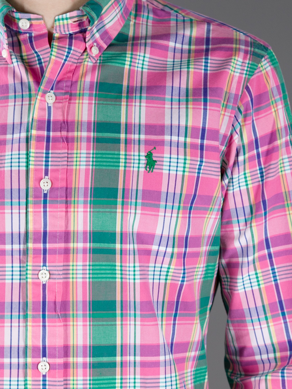 Polo Ralph Lauren Plaid Shirt in Pink & Purple (Pink) for Men | Lyst