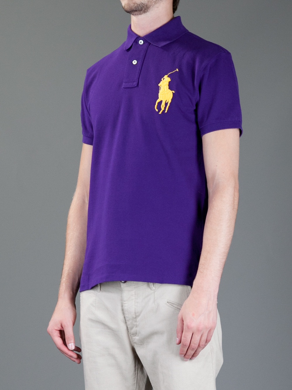 Lyst - Ralph Lauren Blue Label Logo Polo Shirt in Purple for Men