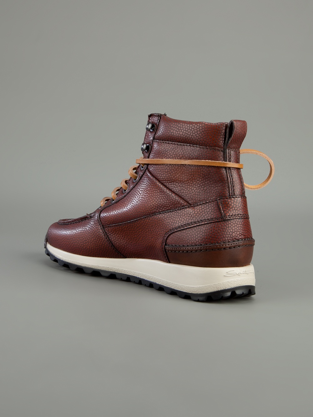 Santoni Vancouver Leather Boot in Brown for Men Lyst Santoni Vancouver Leather Boot in Brown for Men Lyst