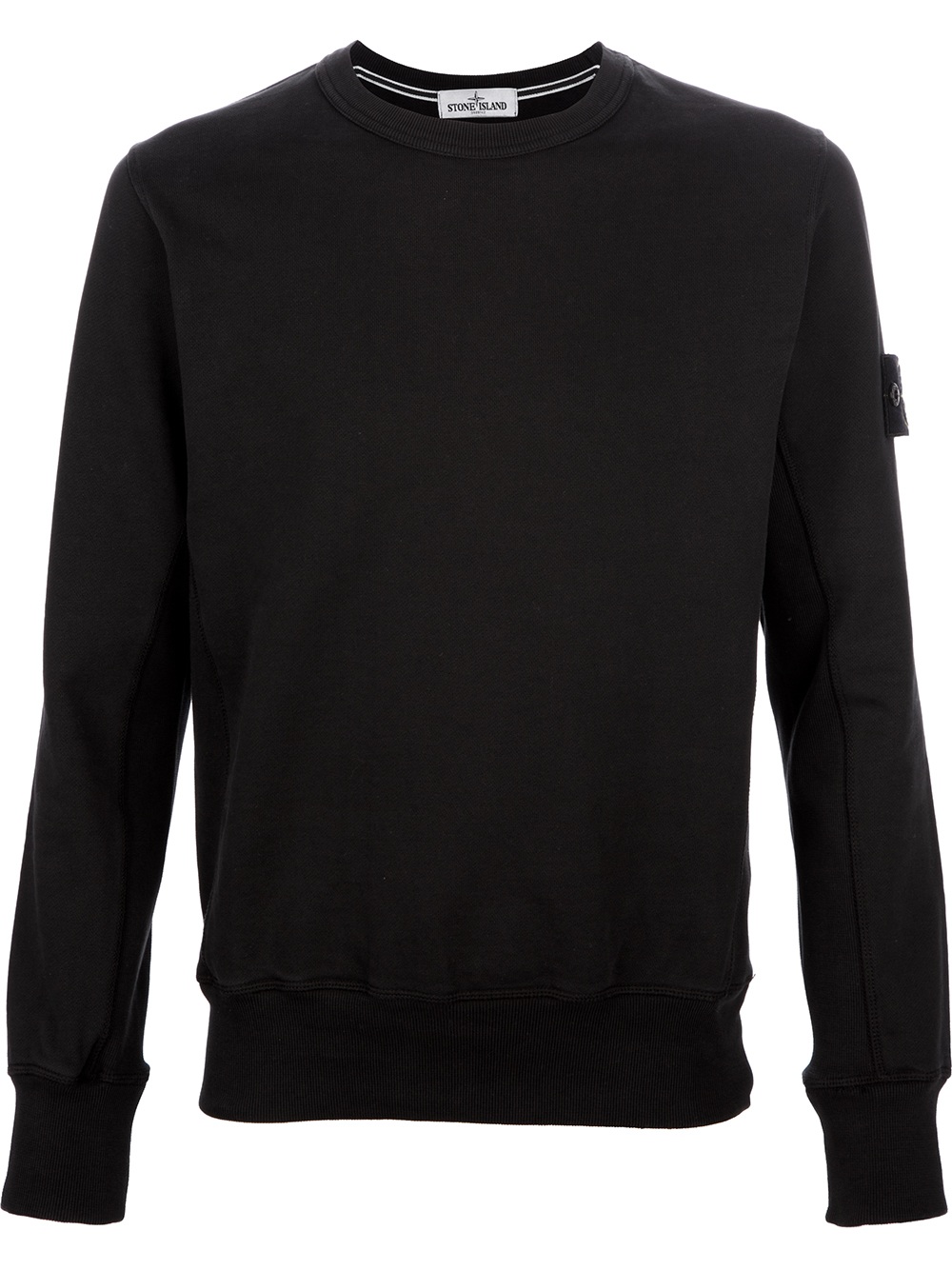 Stone Island Crew Neck Sweater in Black for Men - Lyst
