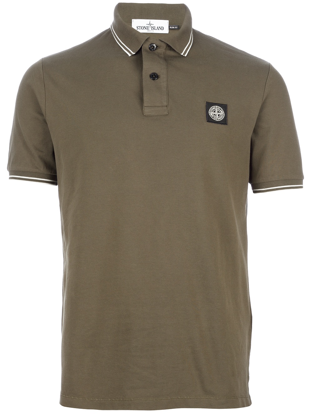 Stone Island Polo Shirt in Olive (Green) for Men - Lyst
