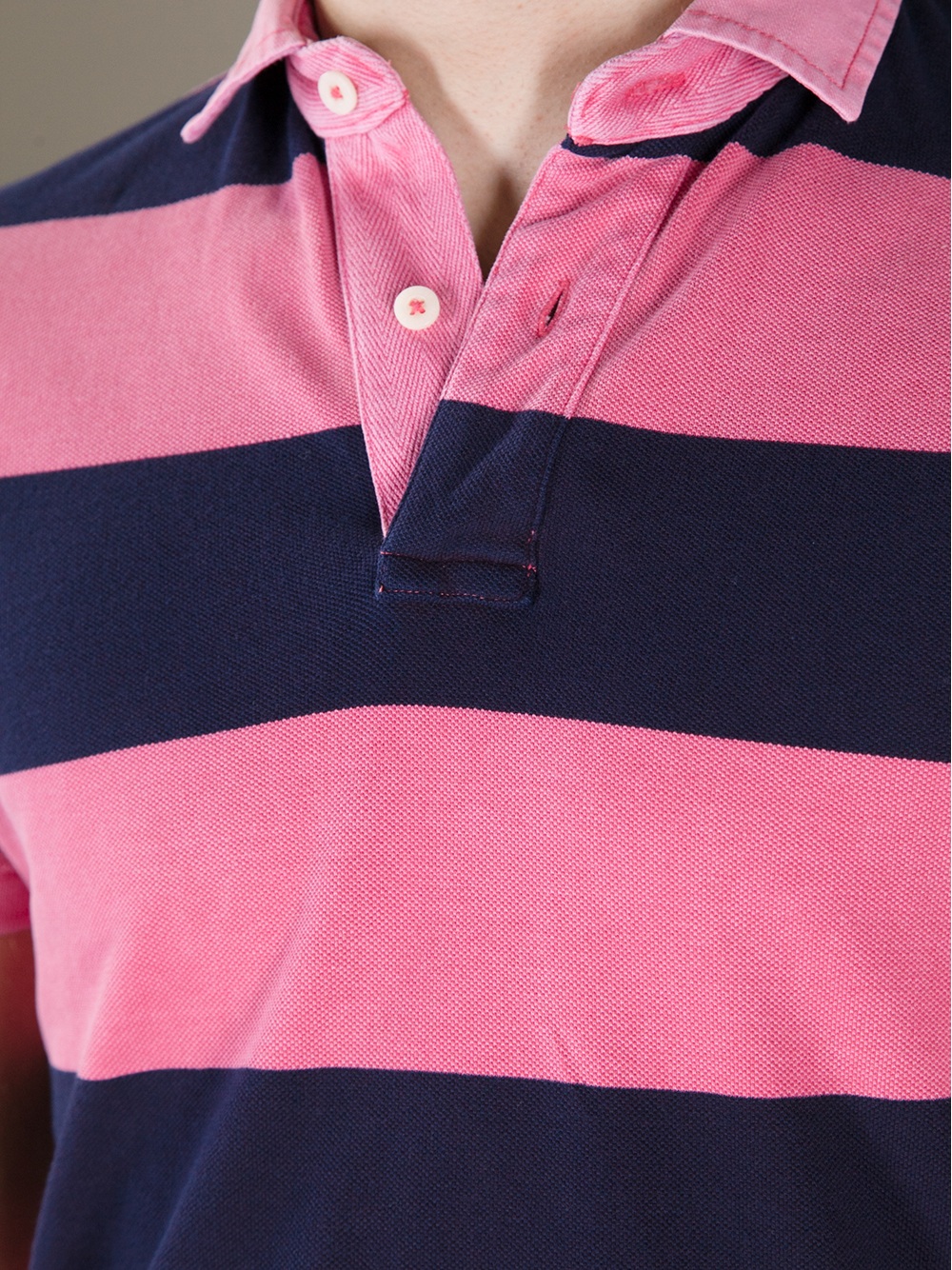 Tommy Hilfiger Striped Polo Shirt in Blue (Pink) for Men | Lyst