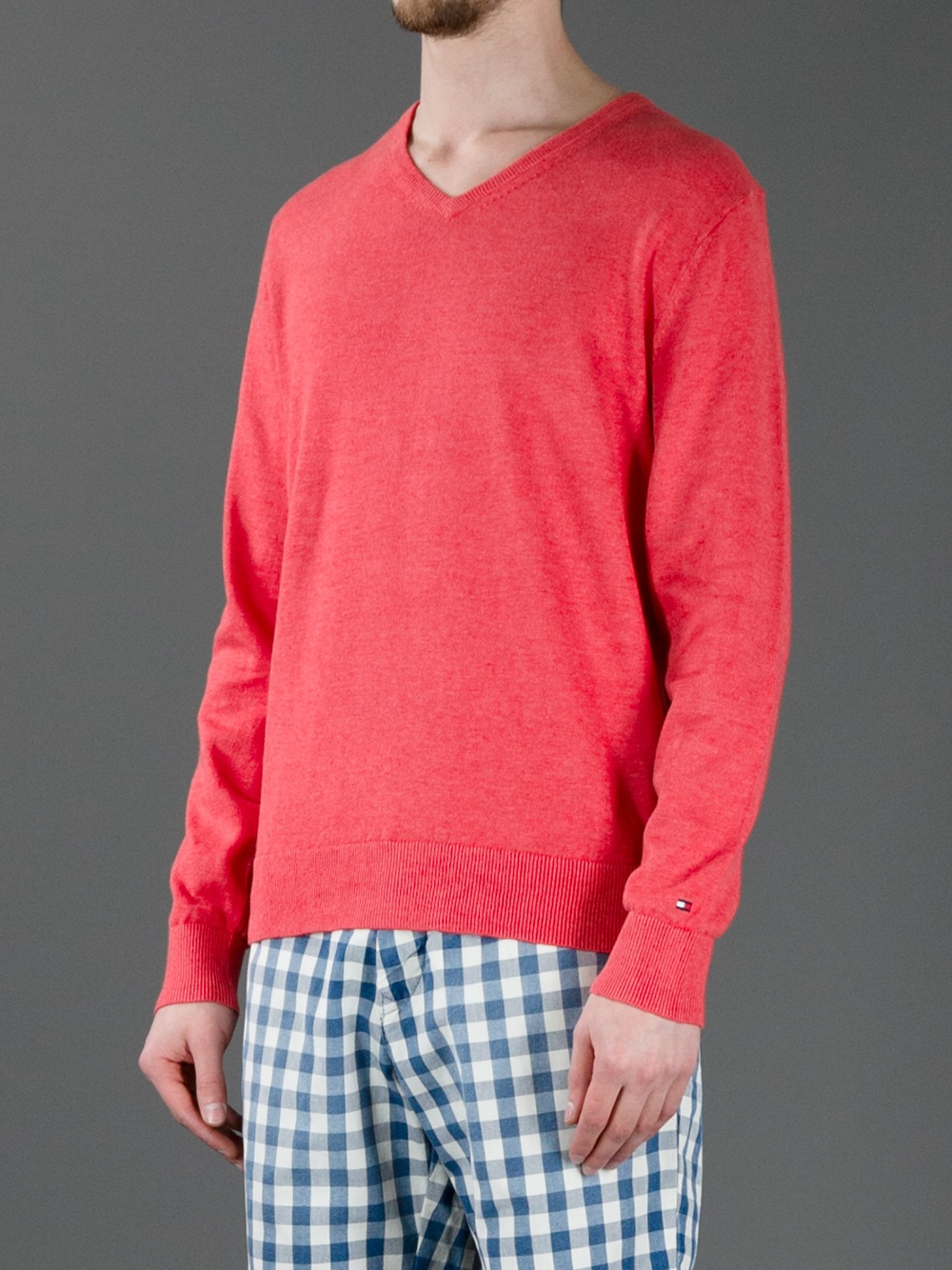 tommy v neck sweater