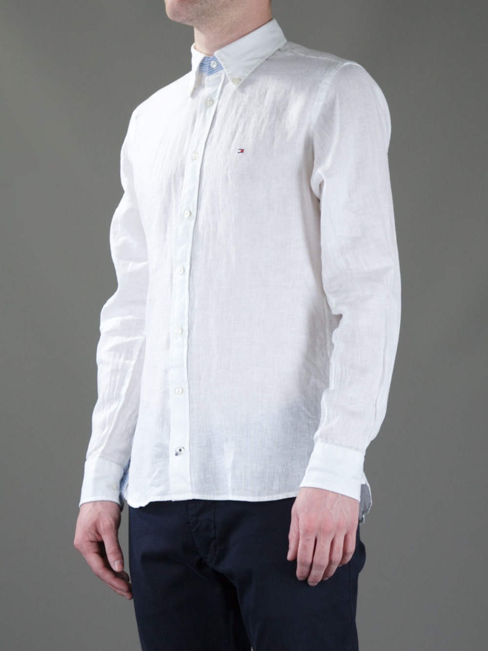 Tommy Hilfiger Classic Linen Shirt in White for Men - Lyst