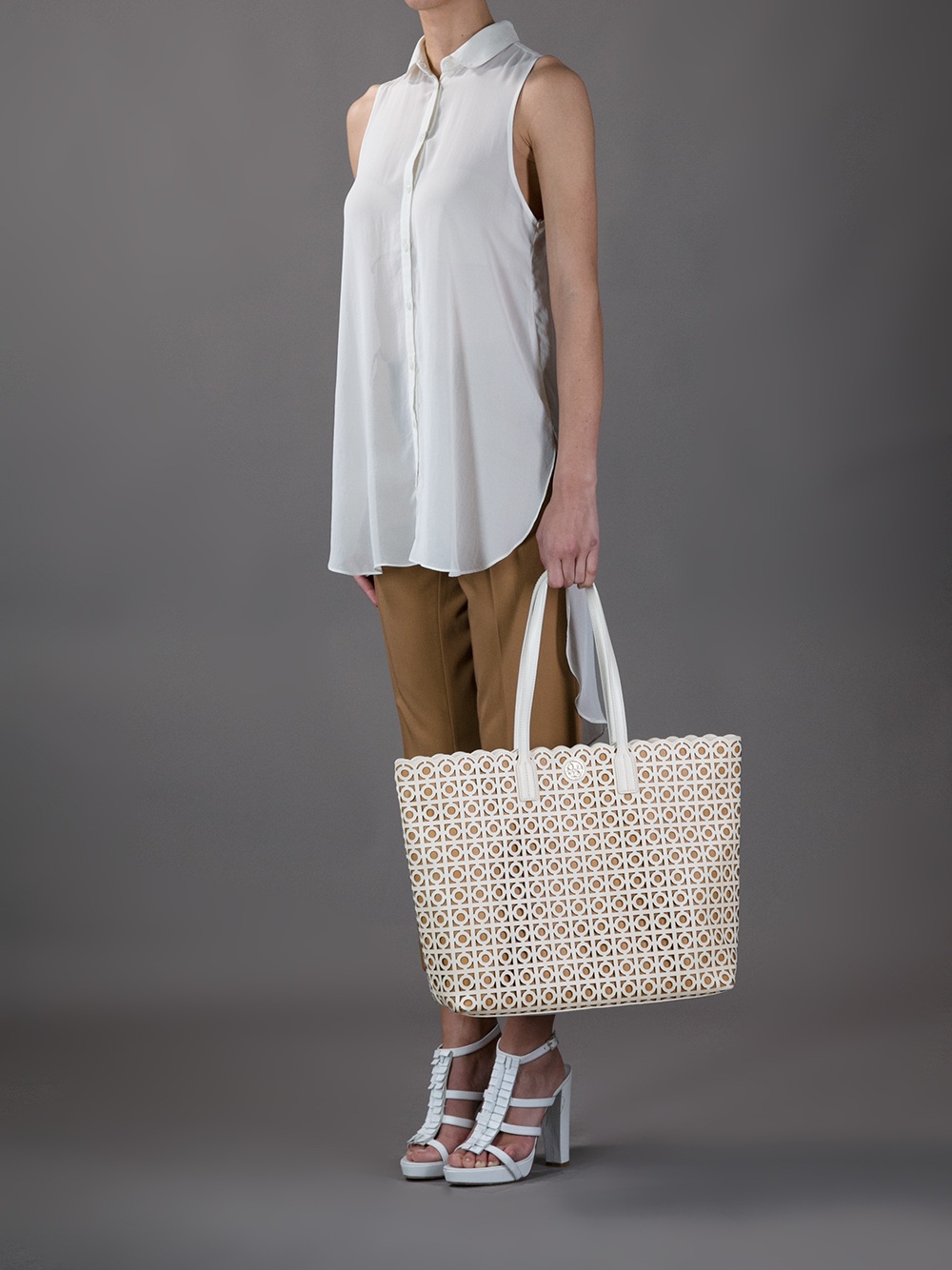 Tory Burch Tote Bag in White Lyst