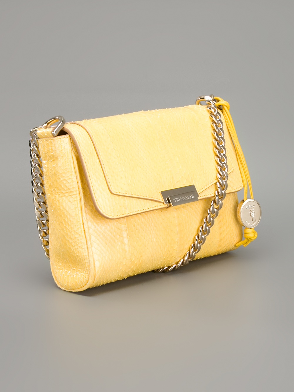 Trussardi Small Chain Shoulder Bag in Yellow - Lyst