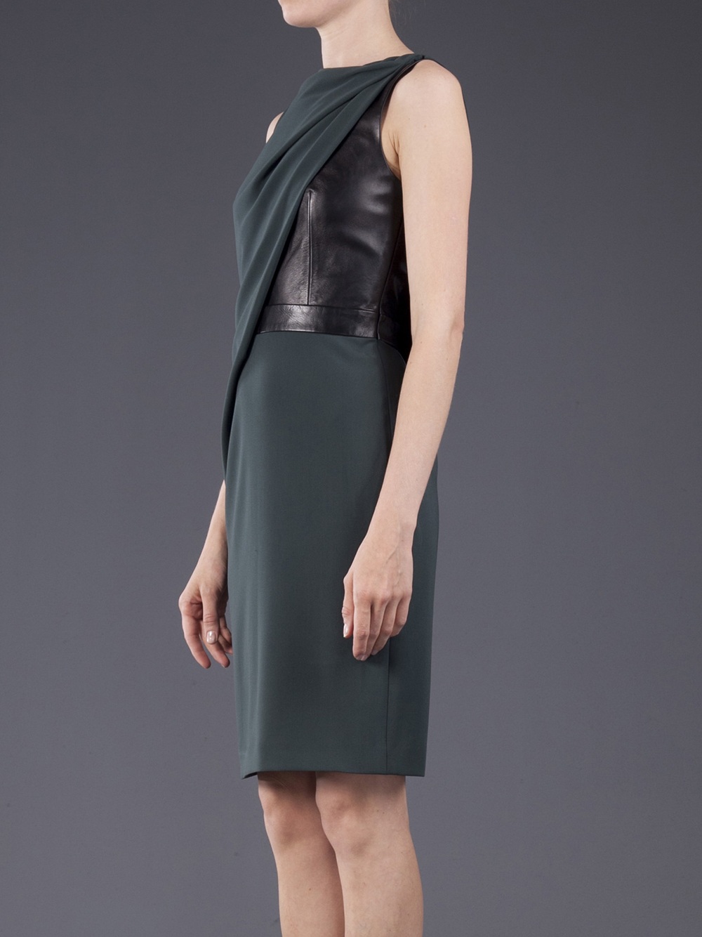 Lyst - Alexander Wang Asymmetric Draped Dress in Black