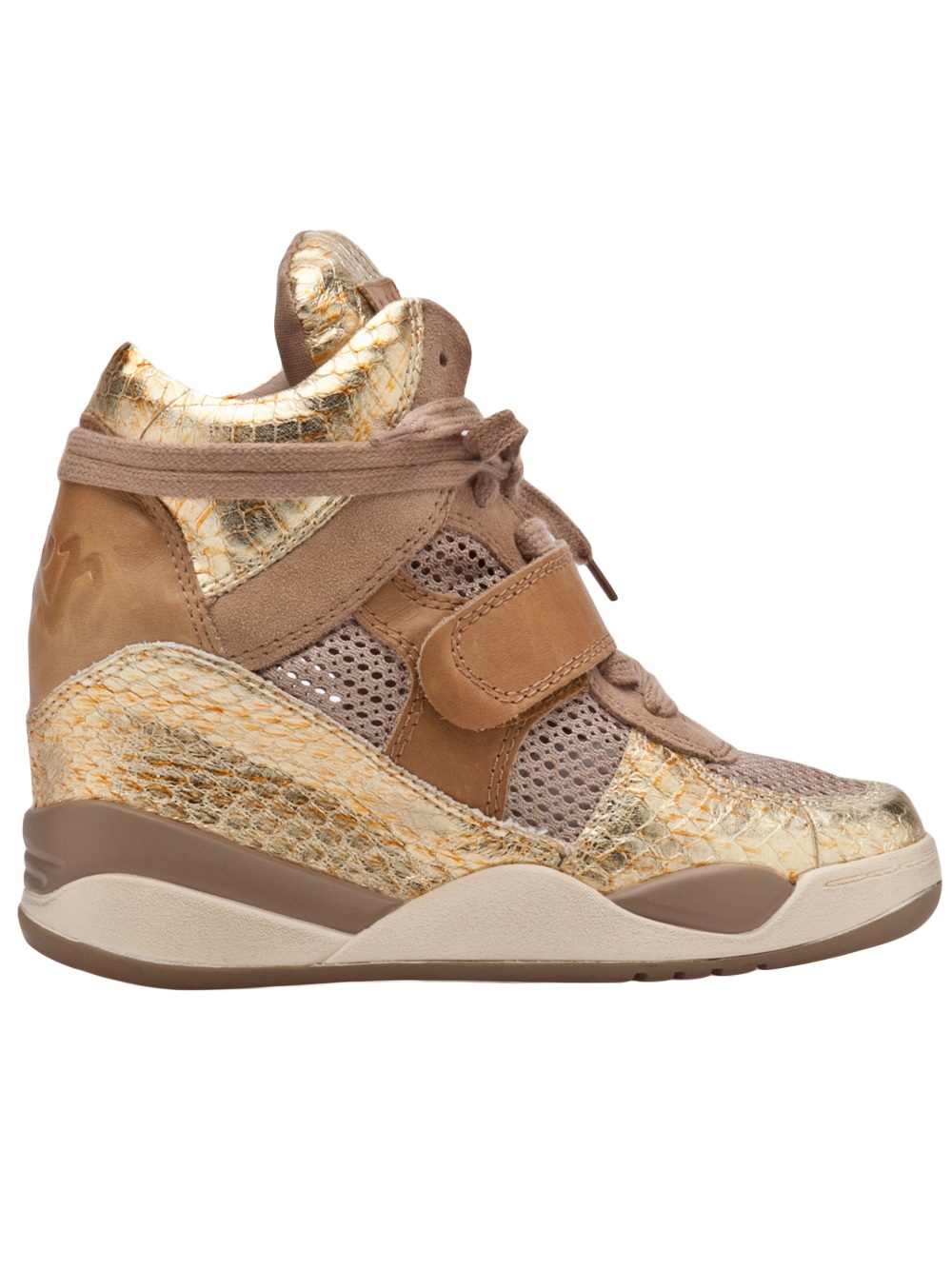 Ash Funky Wedge Sneaker in Gold (Metallic) - Lyst