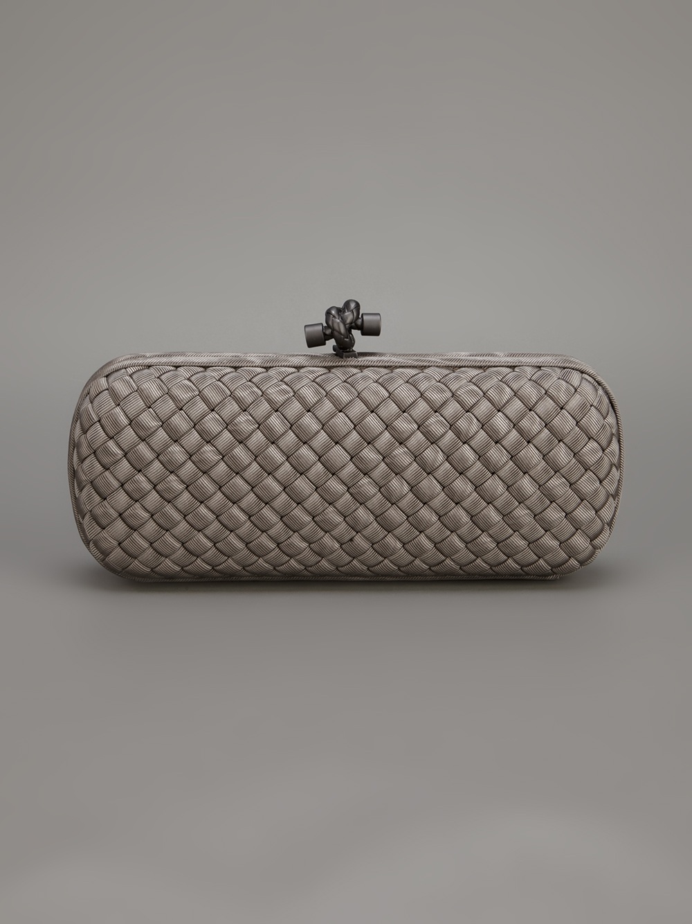 Bottega Stretch Knot Clutch in Grey (Gray) Lyst