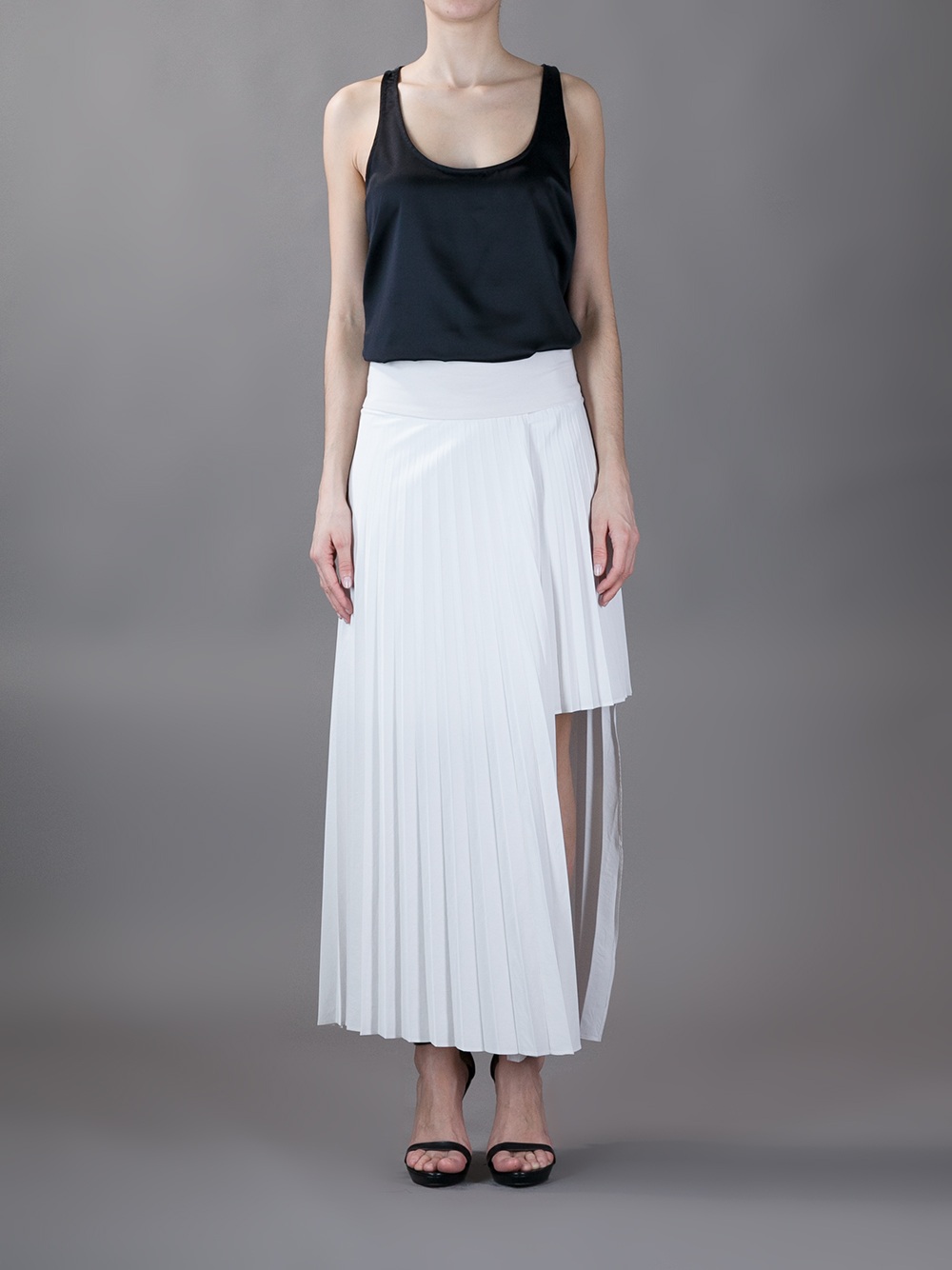 Brunello Cucinelli Pleated Maxi Skirt in White - Lyst