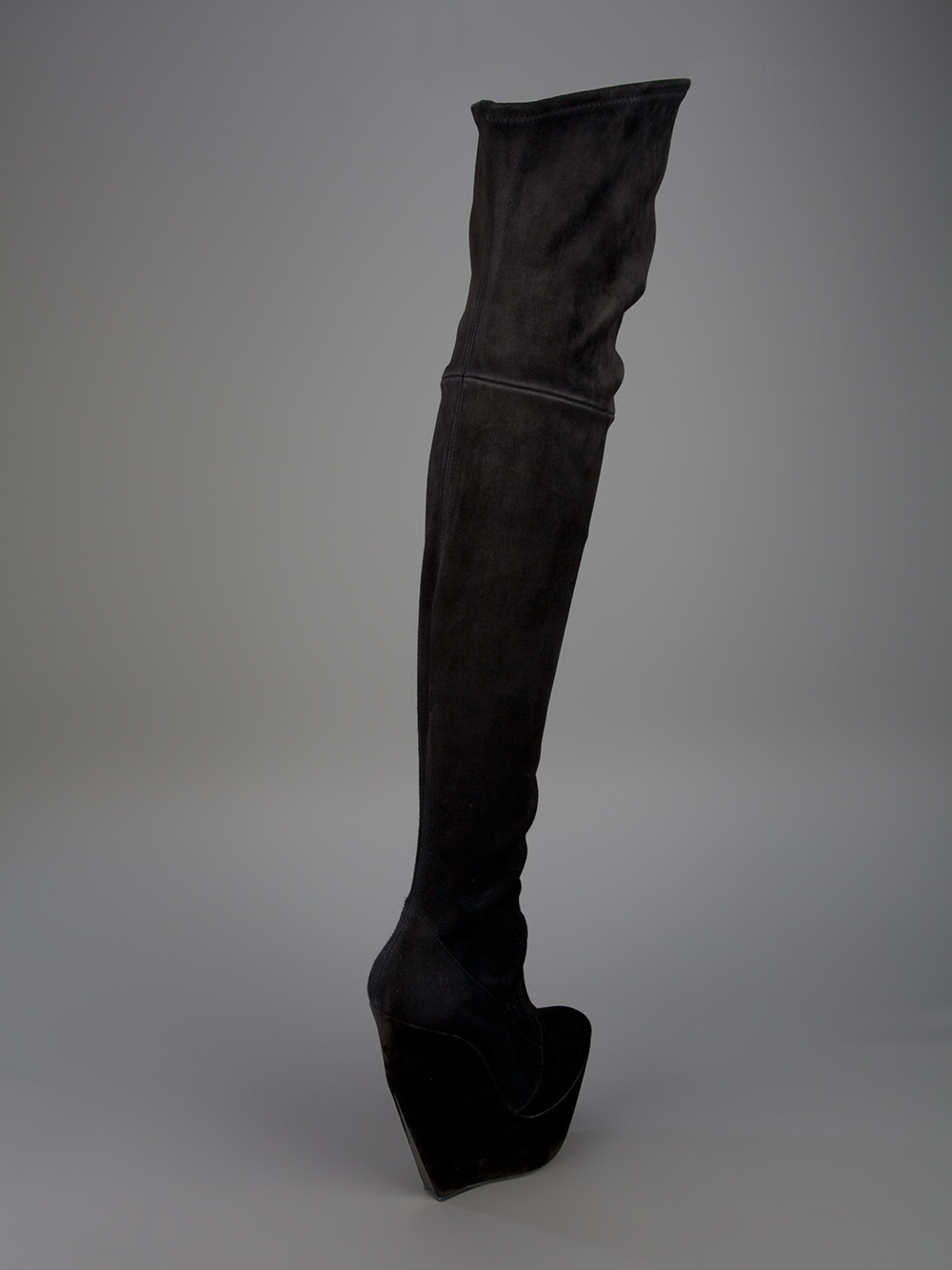 Casadei Fitted Thigh High Boot in Black - Lyst