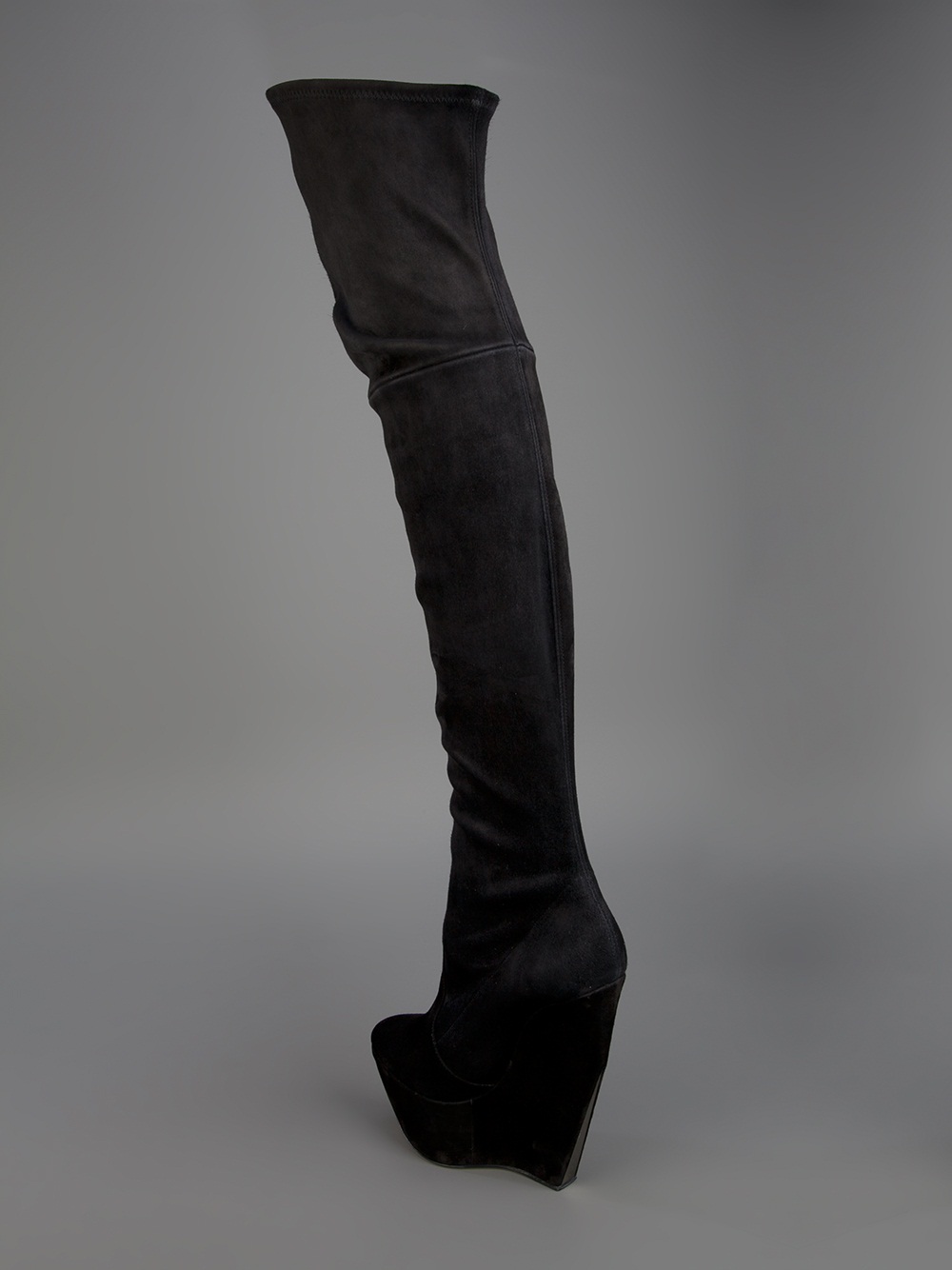 Casadei Fitted Thigh High Boot in Black Lyst