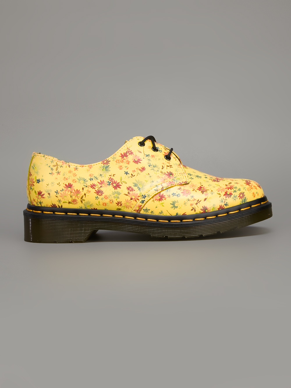 doc martens yellow shoes