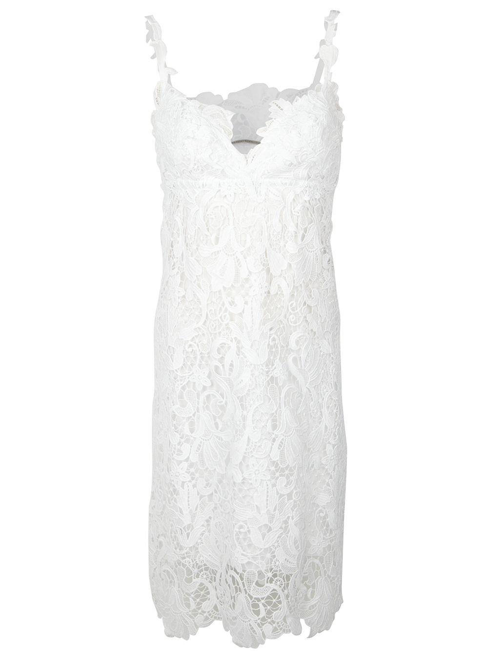 Ermanno Scervino Lace Overlay On Side in White - Lyst