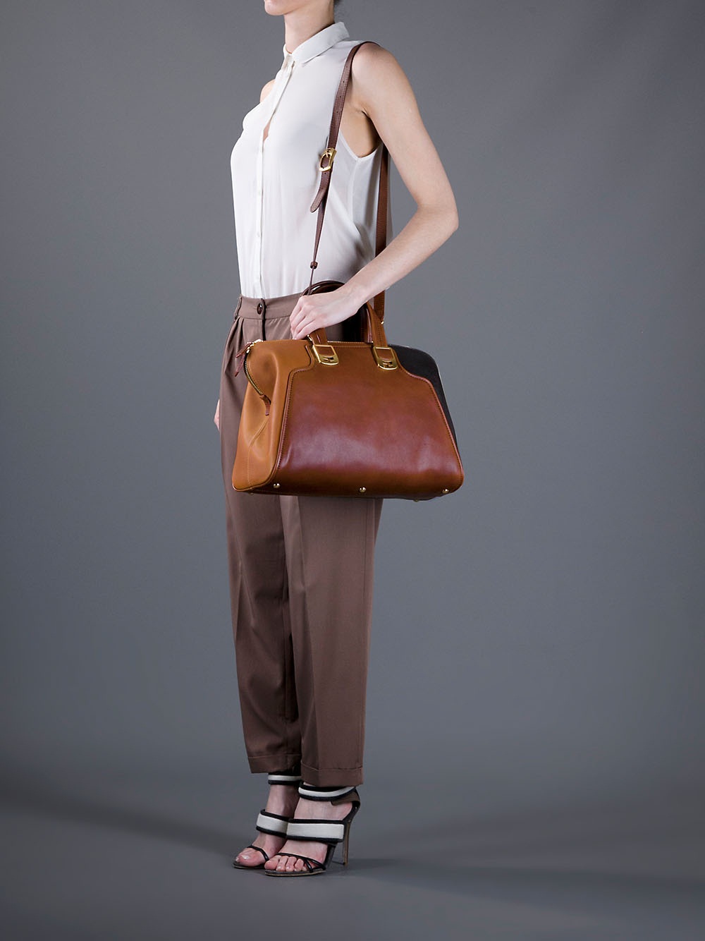 Lyst Fendi Chameleon Bag In Brown Gallery