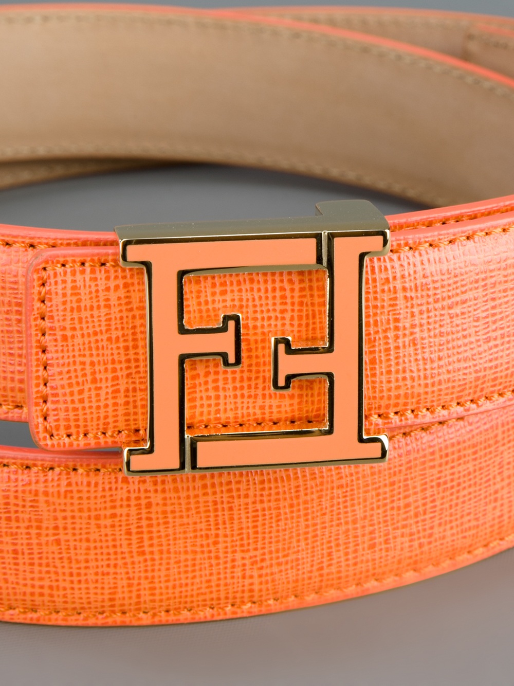 orange fendi belt