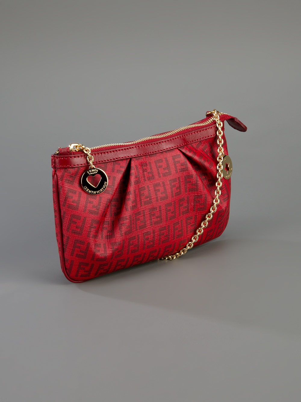 Fendi Monogram Chain Bag in Red Lyst