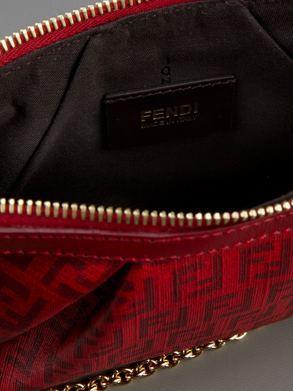 Fendi Monogram Chain Bag in Red Lyst