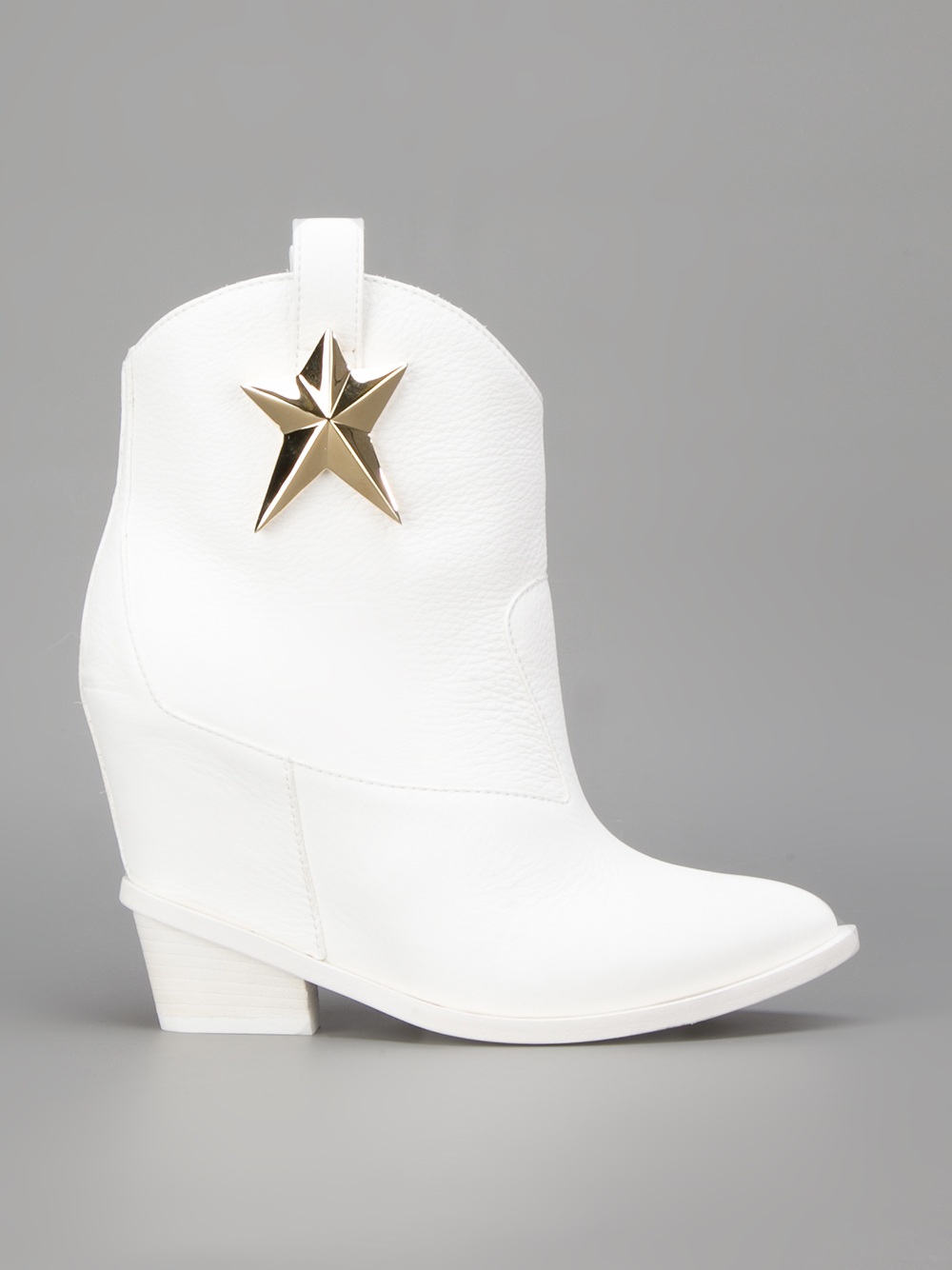 Giuseppe Zanotti Star Motif Cowboy in White | Lyst