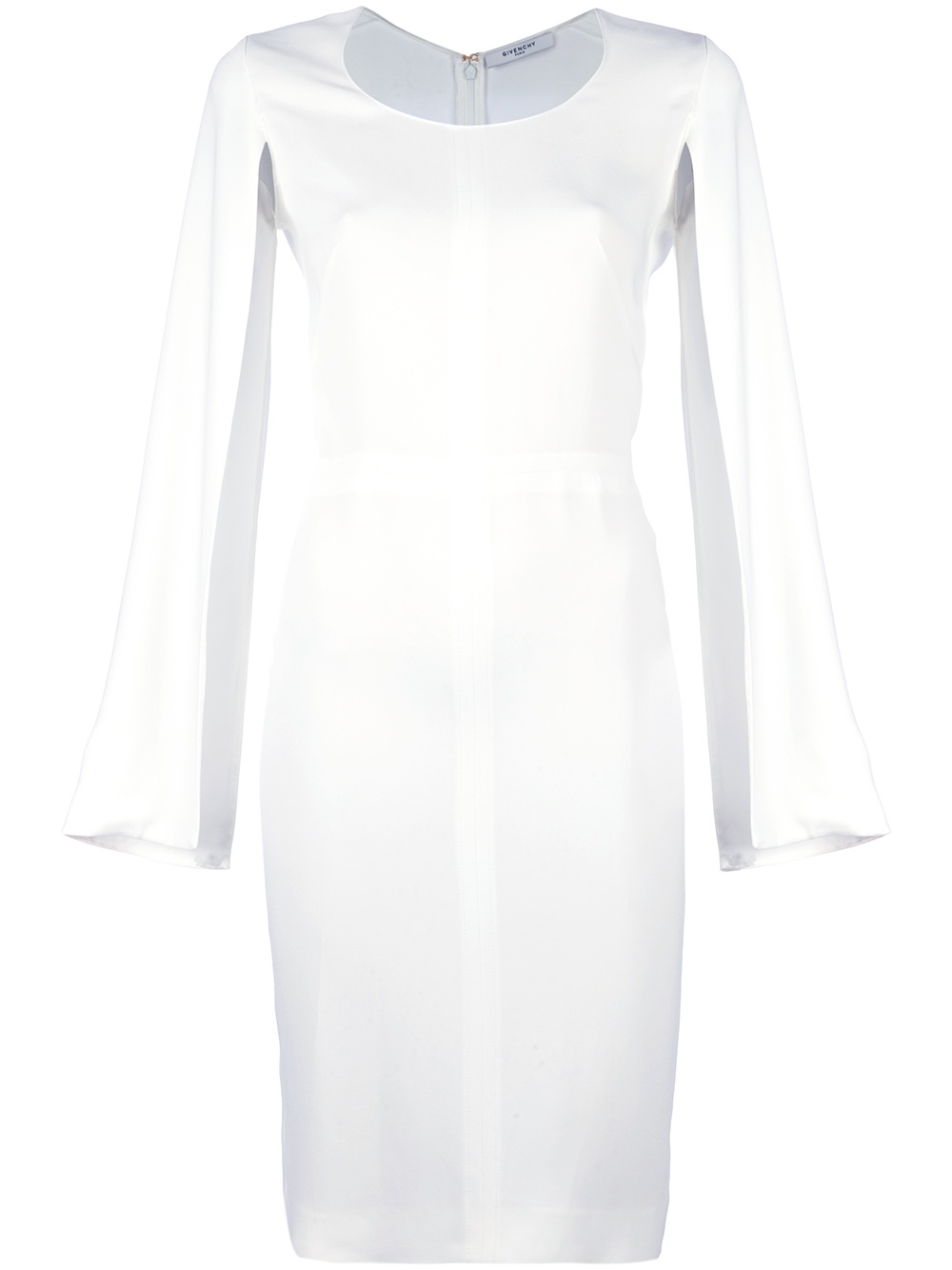 Givenchy Split Sleeve Dress in White | Lyst
