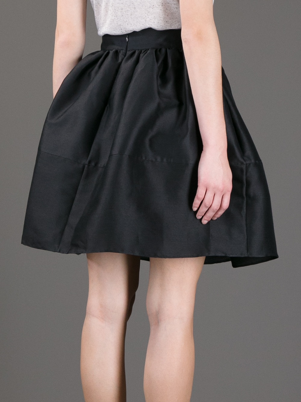 Golden Goose Deluxe Brand Flared Semi Sheer Skirt in Black - Lyst