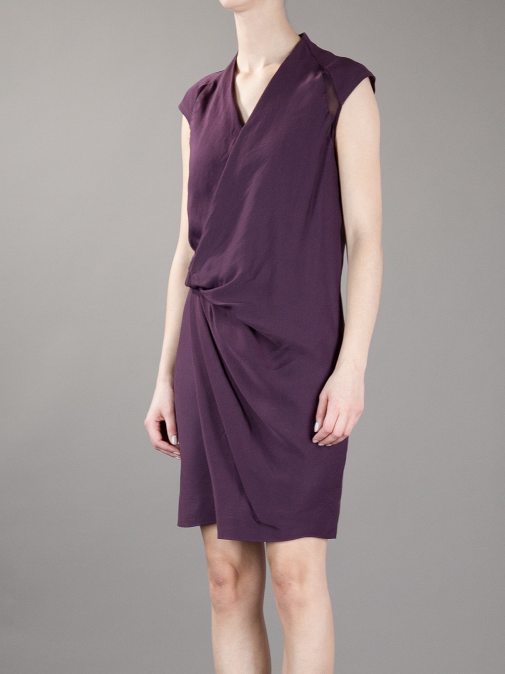 helmut lang purple dress