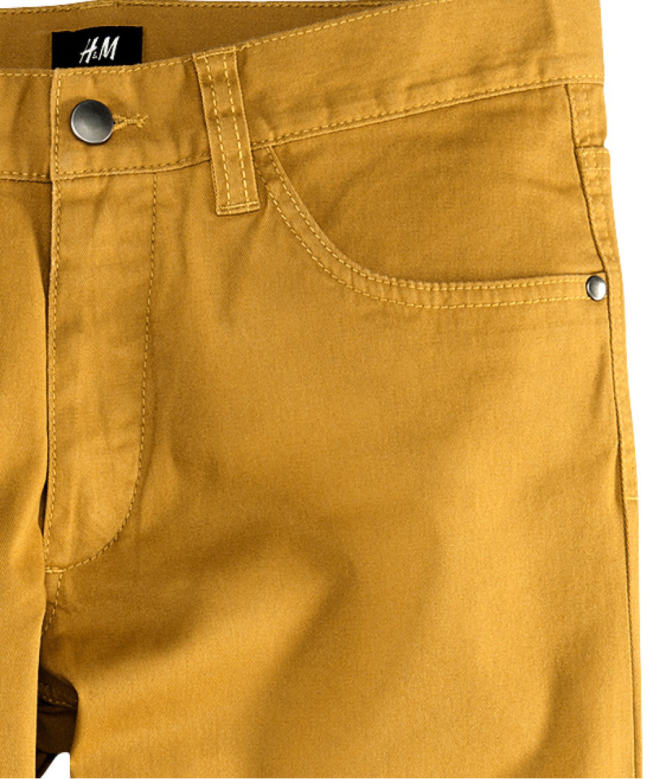 H\u0026M Trousers in Mustard Yellow (Yellow 