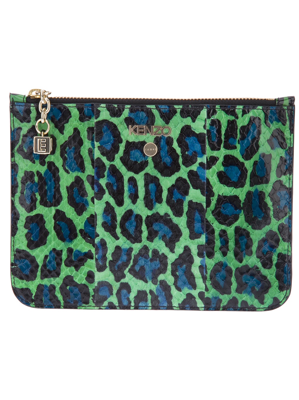 Lyst - Kenzo Leopard Print Makeup Bag in Green