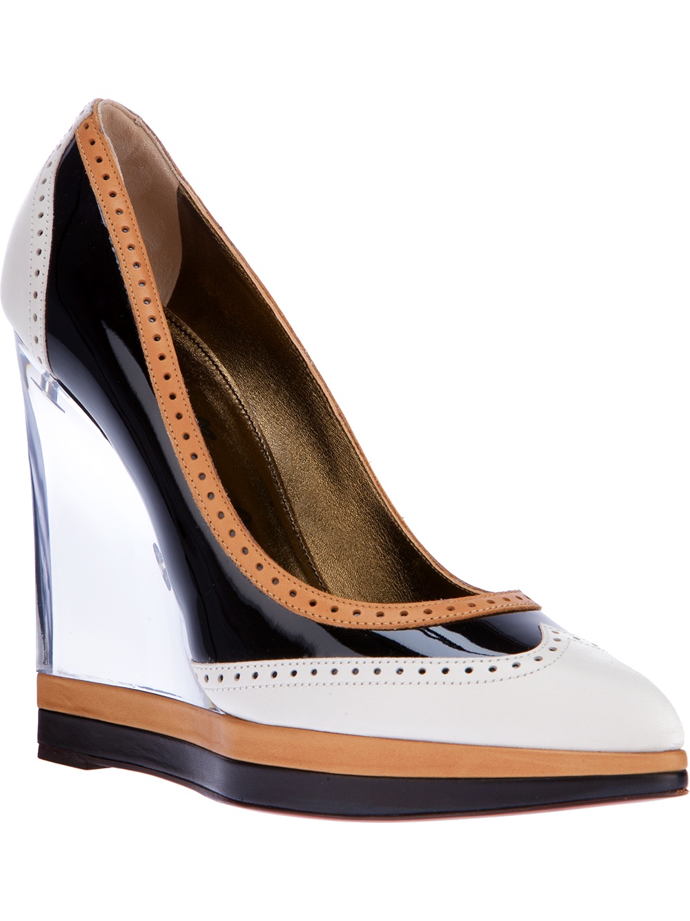lanvin wedge pump