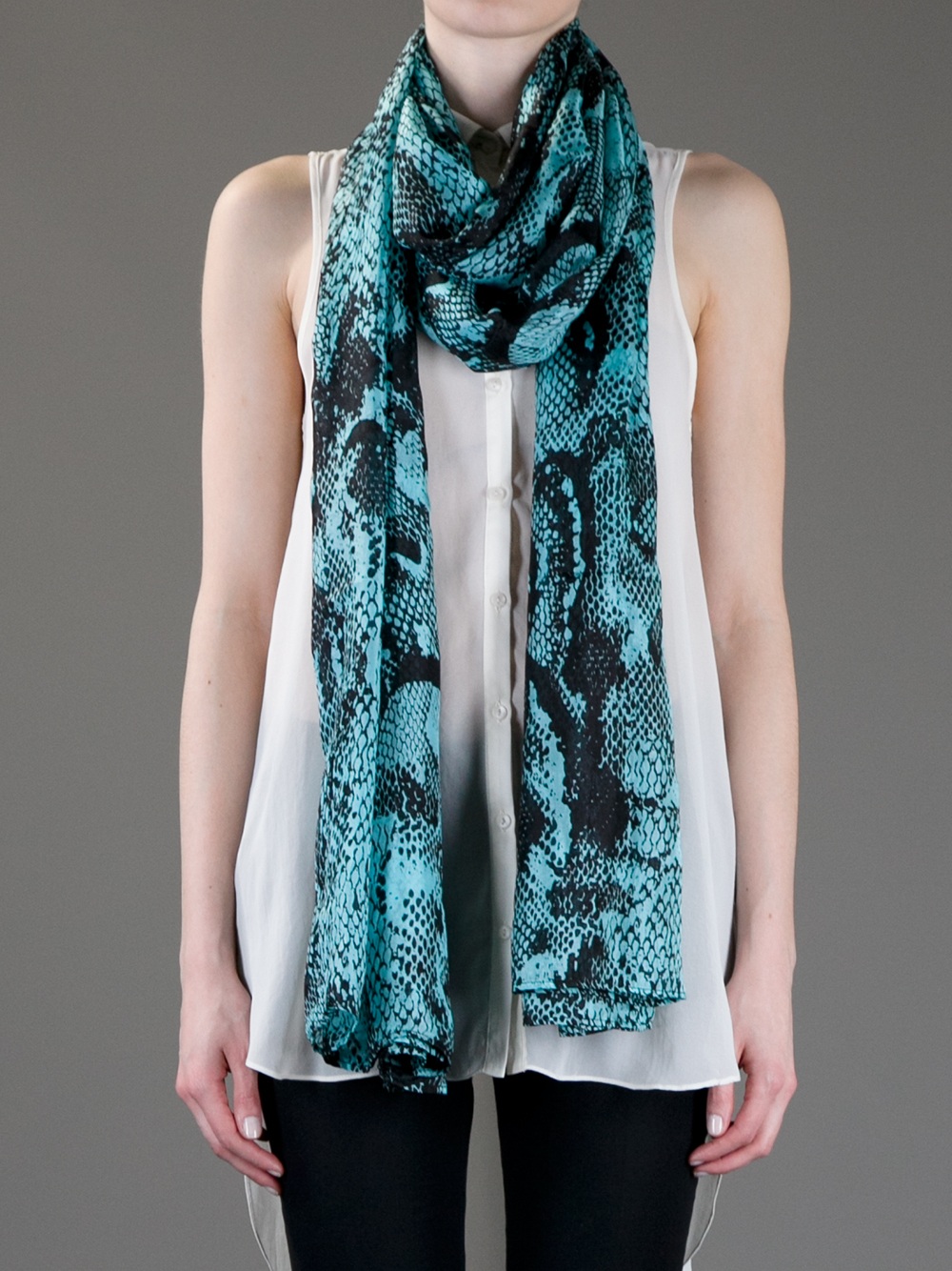 Lyst - Lily And Lionel Python Scarf in Blue