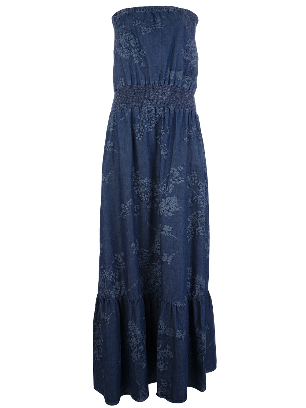 Lyst - Liu Jo Strapless Maxi Dress in Blue