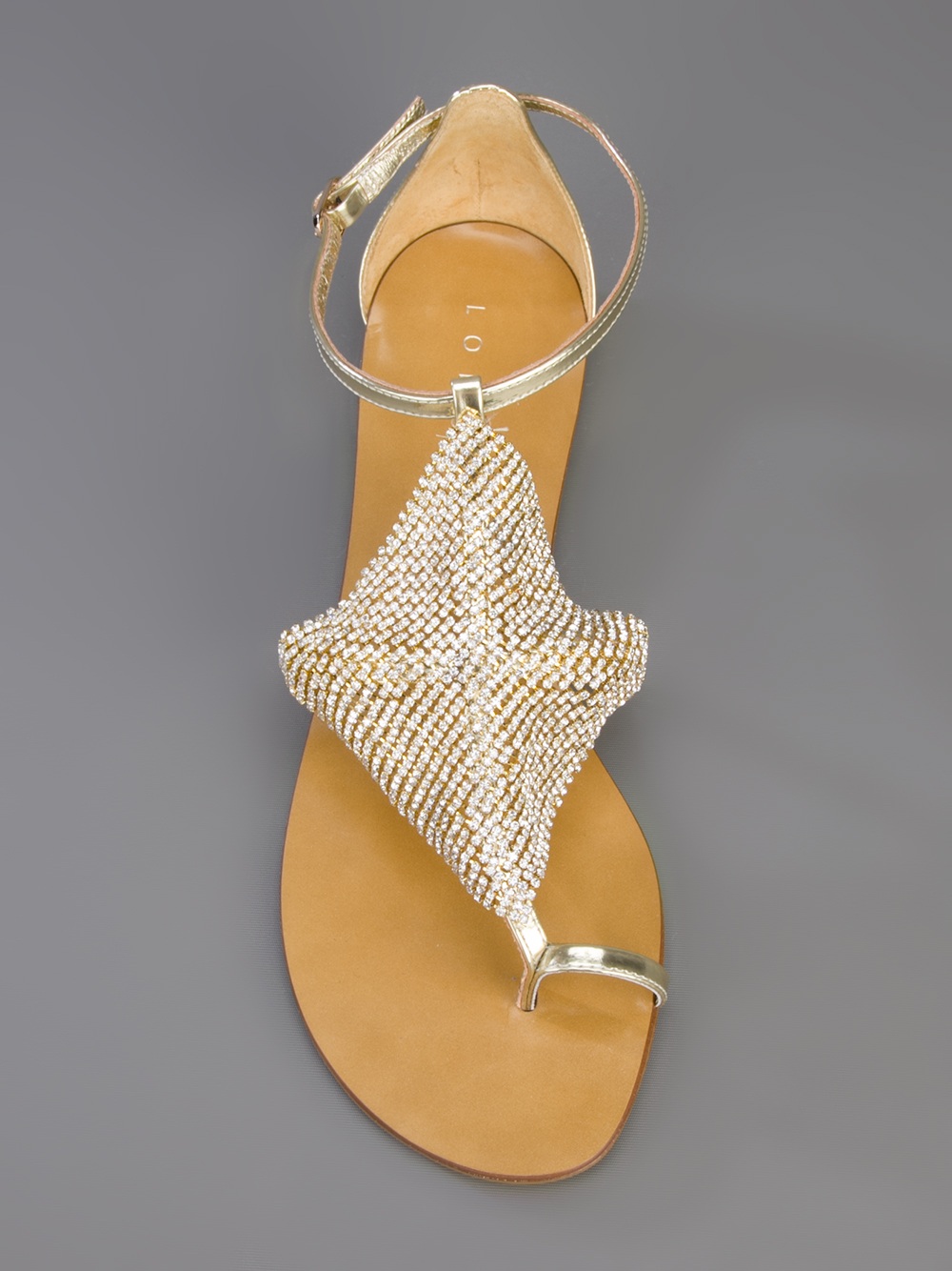 gold beaded sandals
