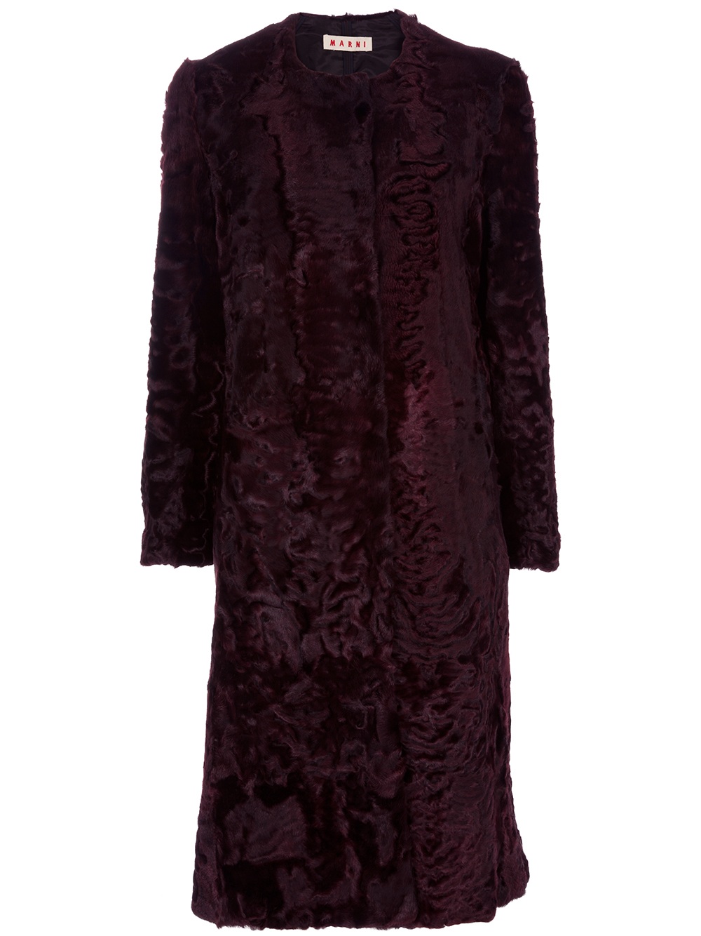 Lyst - Marni Fur Coat in Red