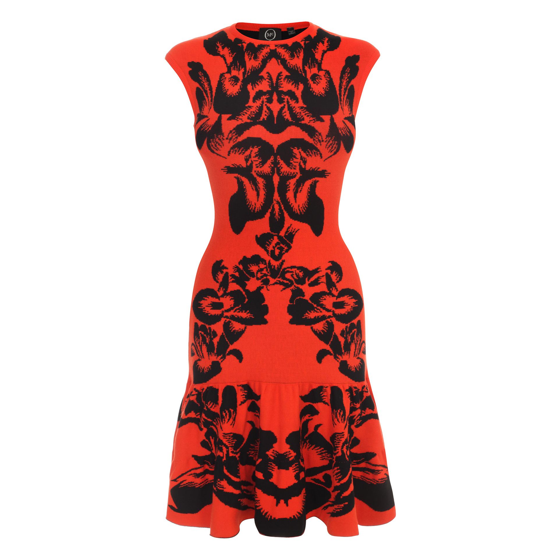 Lyst - Mcq Iris Jacquard Dress in Red