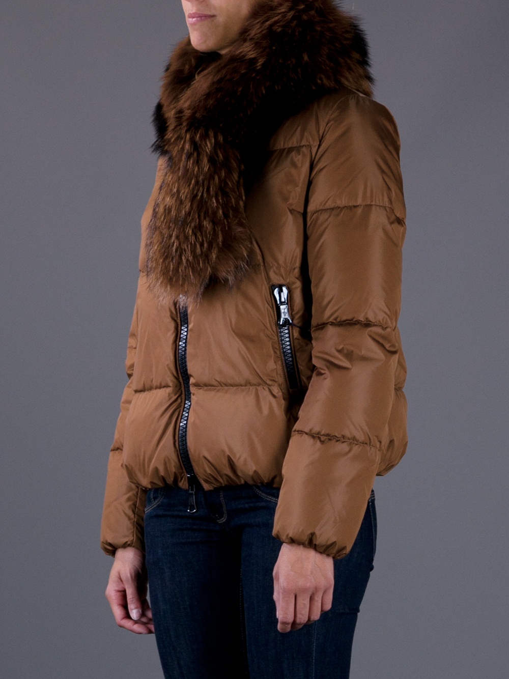 Moncler Lievre Padded Jacket in Bronze (Brown) - Lyst