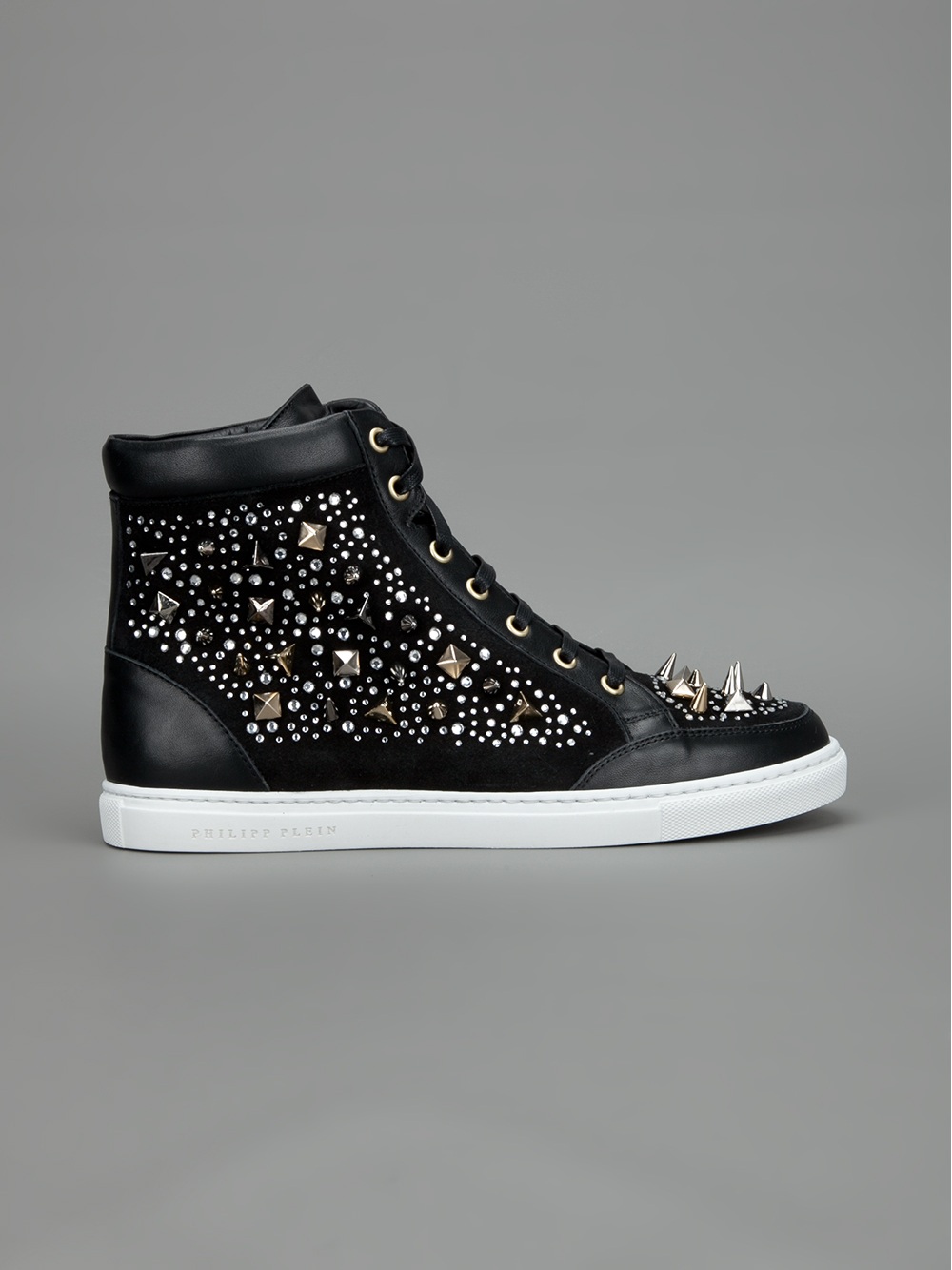studded black trainers