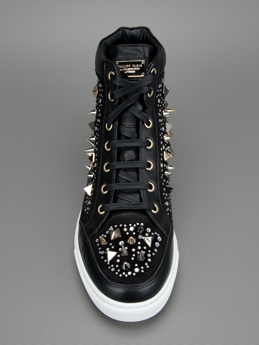studded black trainers