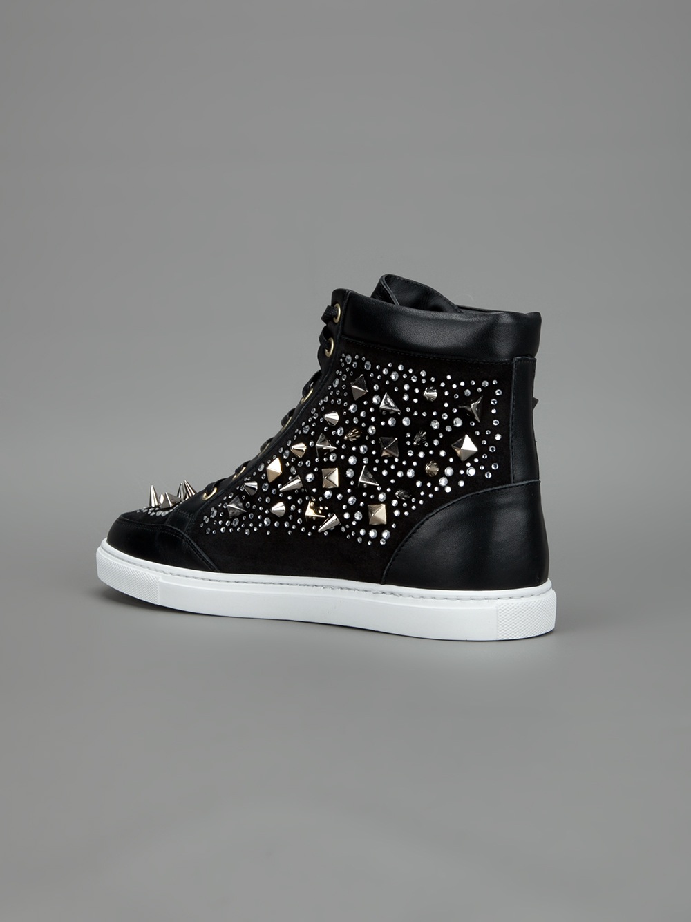 studded black trainers