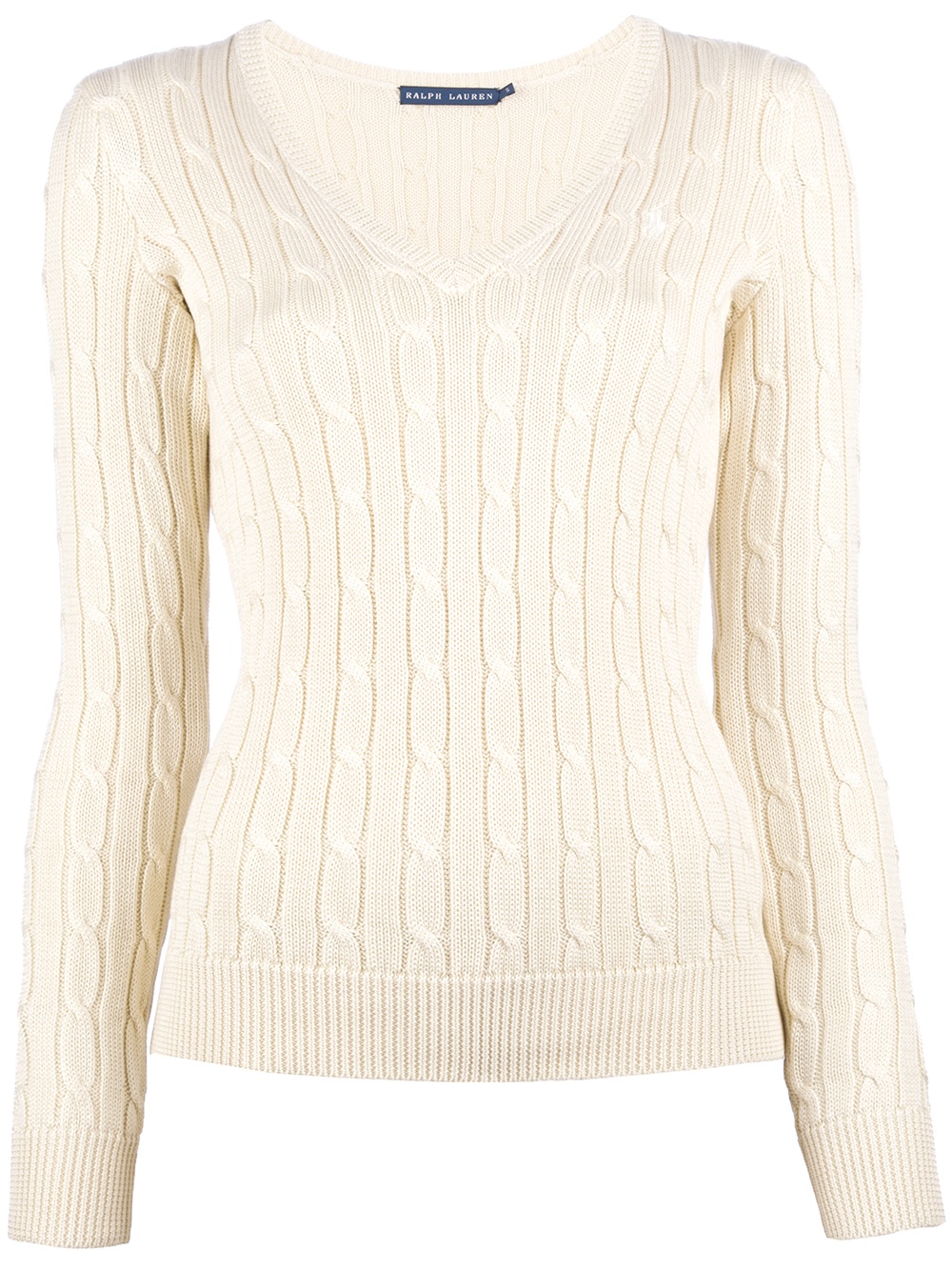v neck cream jumper