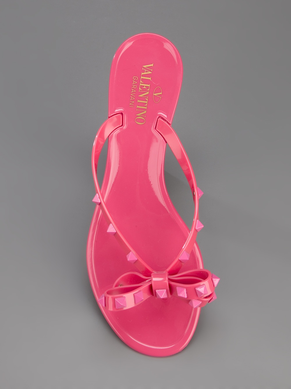 pink valentino flip flops