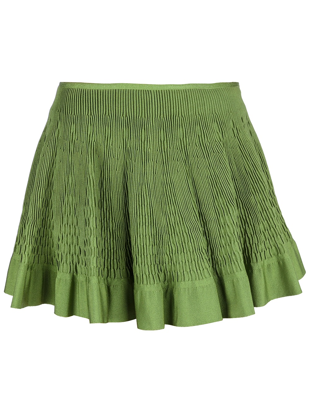 Alaïa Honeycomb Pleat Mini Skirt in Green - Lyst