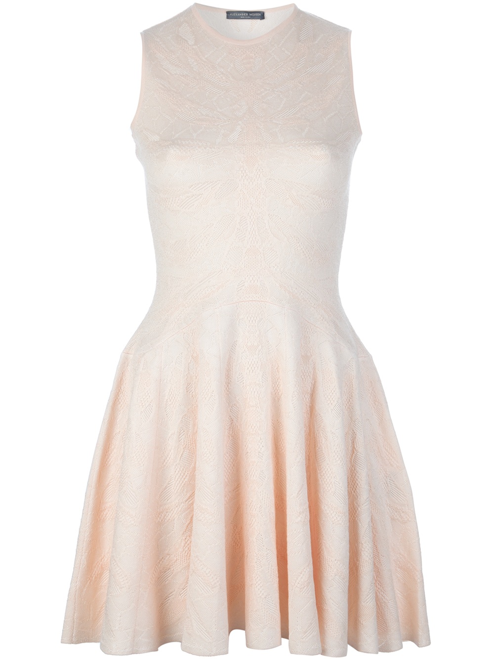 Alexander McQueen Texture Sleeveless Dress in Ivory (White) - Lyst