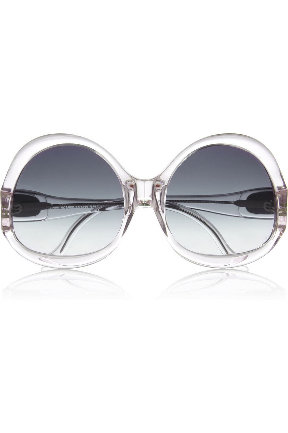 Balenciaga Oversized Round Frame Acetate Sunglasses in Blue (White) - Lyst