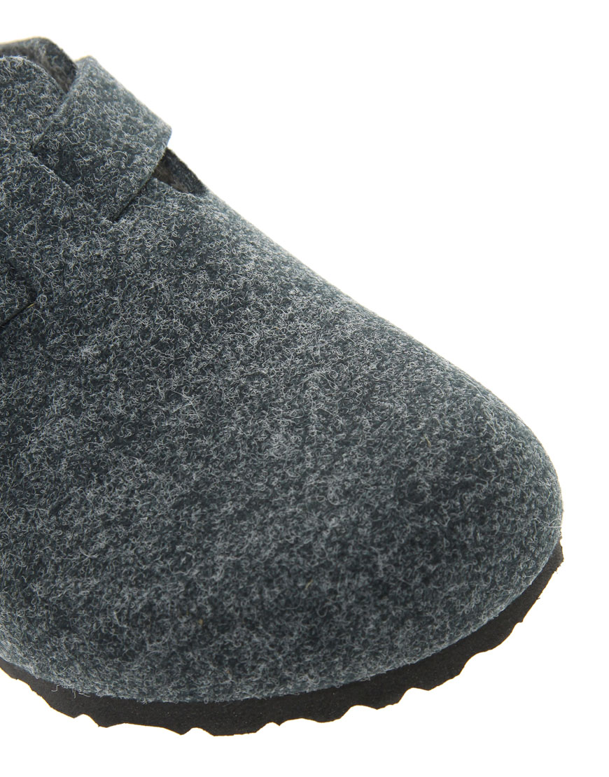 Forebyggelse Faktisk svimmel Birkenstock Boston Grey Wool Clogs in Gray | Lyst