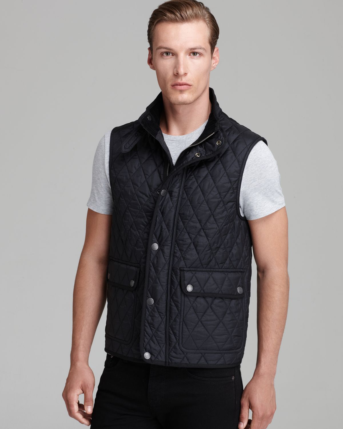 burberry black vest