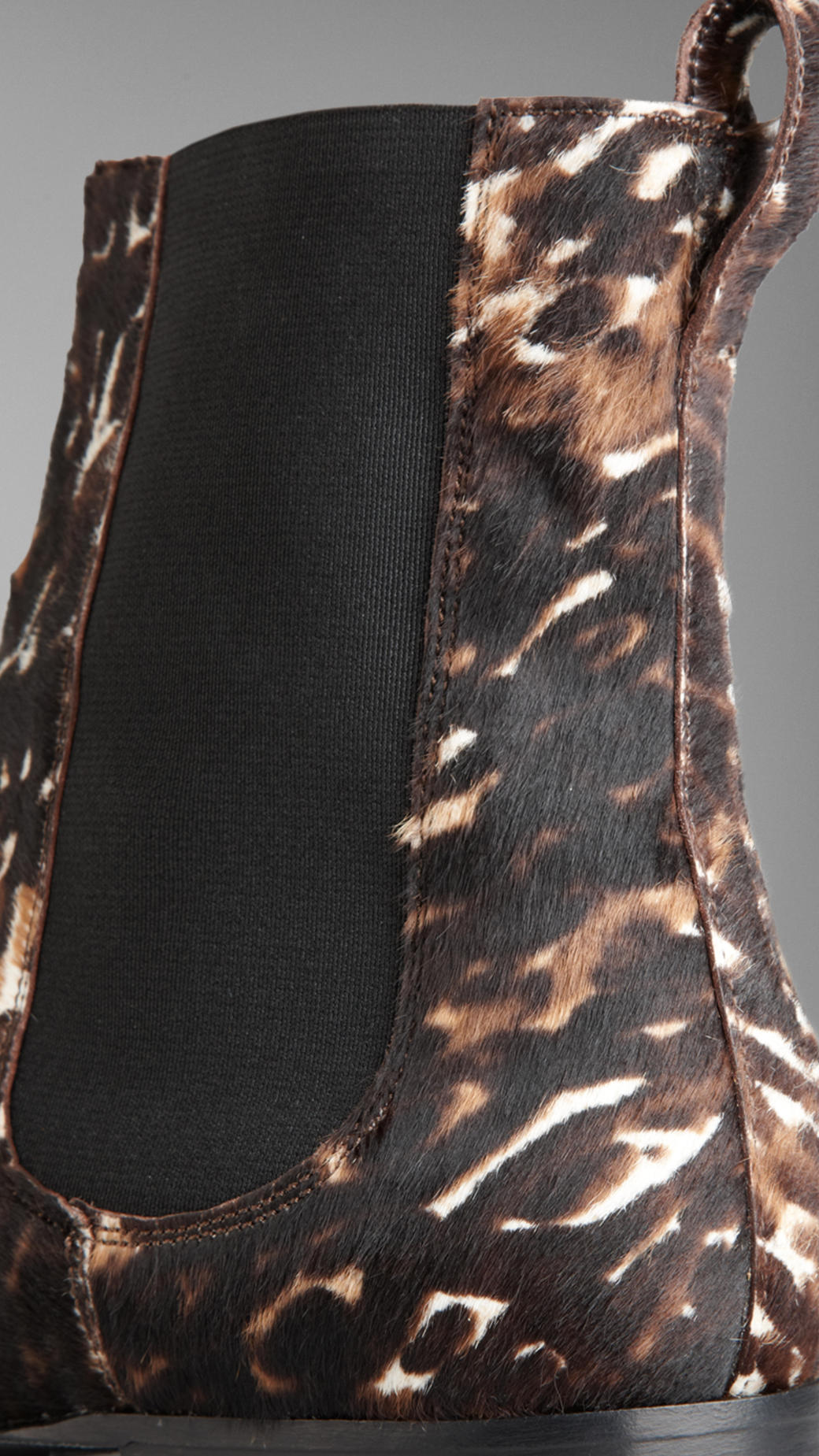 Burberry Animal Print Calfskin Chelsea Boots for Men Lyst