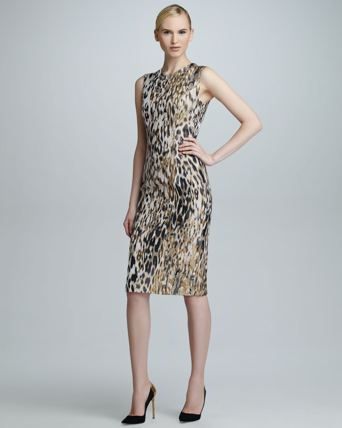 carolina herrera leopard dress